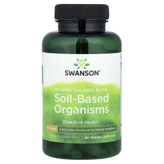 Swanson Vitamins Soil-Based Organisms – 90 Vegan Capsules | Probiotic Supplement for Digestive & Gut Health Support