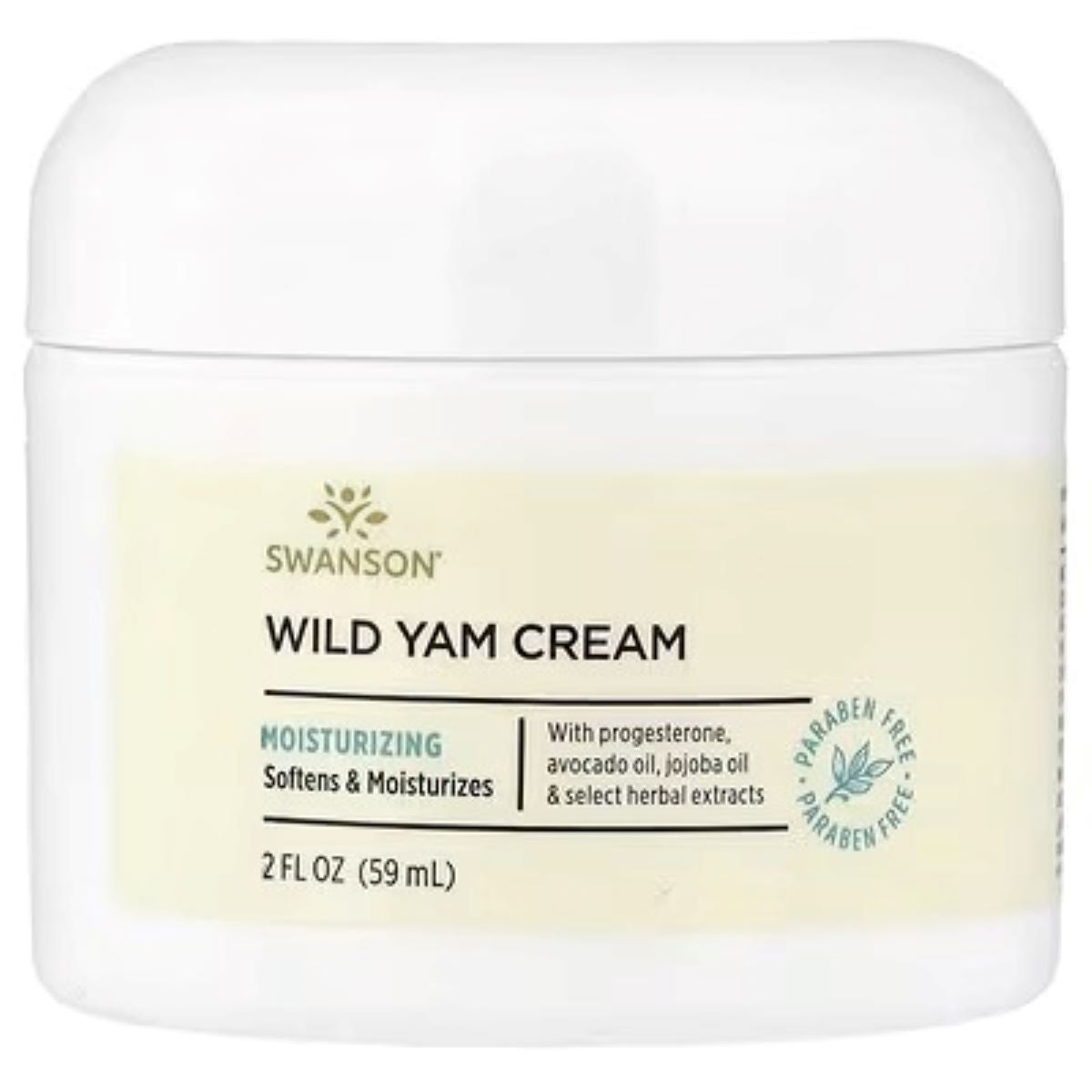 Swanson Vitamins Wild Yam Cream 59ml (2 fl oz) | Moisturizing Herbal Skin Care Cream