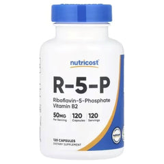 Nutricost R-5-P 50mg – 120 Capsules | Active Vitamin B2 Supplement