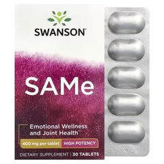 Swanson Vitamins SAMe, 400 mg, 30 Tablets
