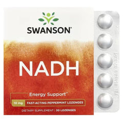 Swanson Vitamins NADH Peppermint Lozenges, 10 mg, 30 Lozenges