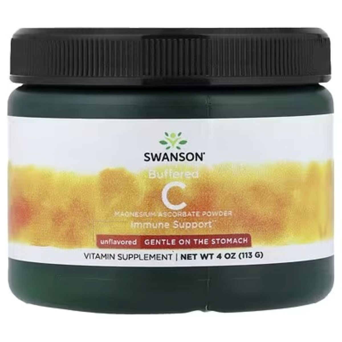 Swanson Vitamins Buffered C Powder Unflavoured 113g (4 oz) | Gentle Vitamin C Antioxidant Supplement