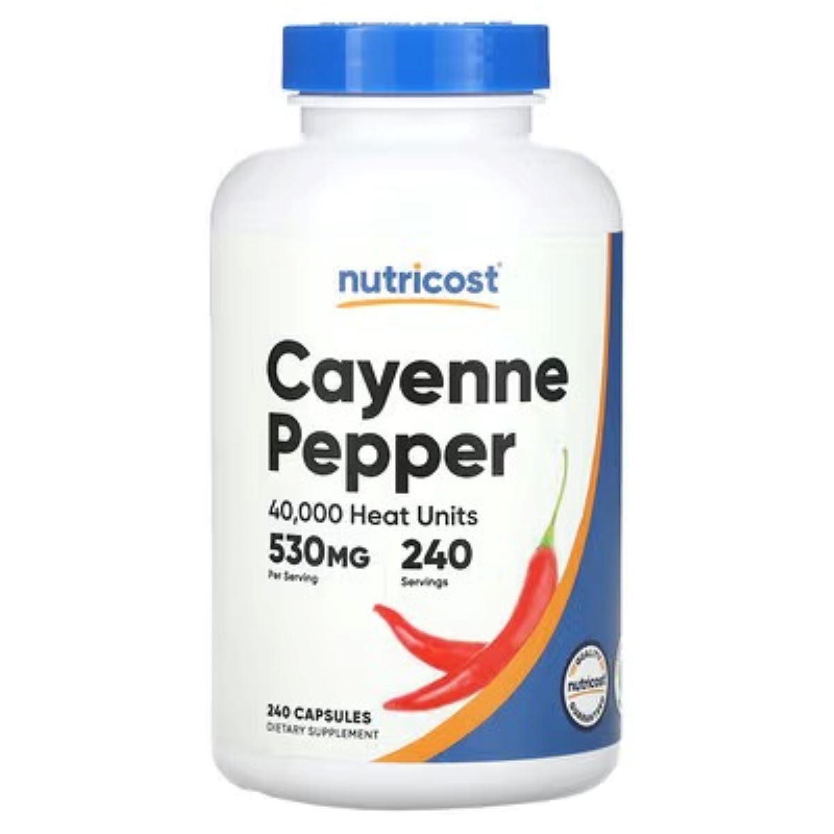 Nutricost Cayenne Pepper 40,000 Heat Units 530mg – 240 Capsules | Natural Herbal Supplement
