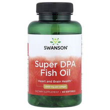 Swanson Super DPA Fish Oil bottle, front label showing 60 softgels