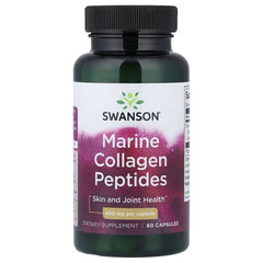 Swanson Marine Collagen Peptides supplement bottle, black cap, front label