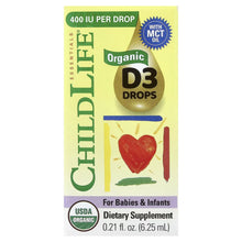 ChildLife Essentials, Organic D3 Drops, For Babies & Infants, 6.25 ml (0.21 fl oz)
