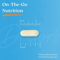 Vein support veggie capsule, off-white oval capsule
