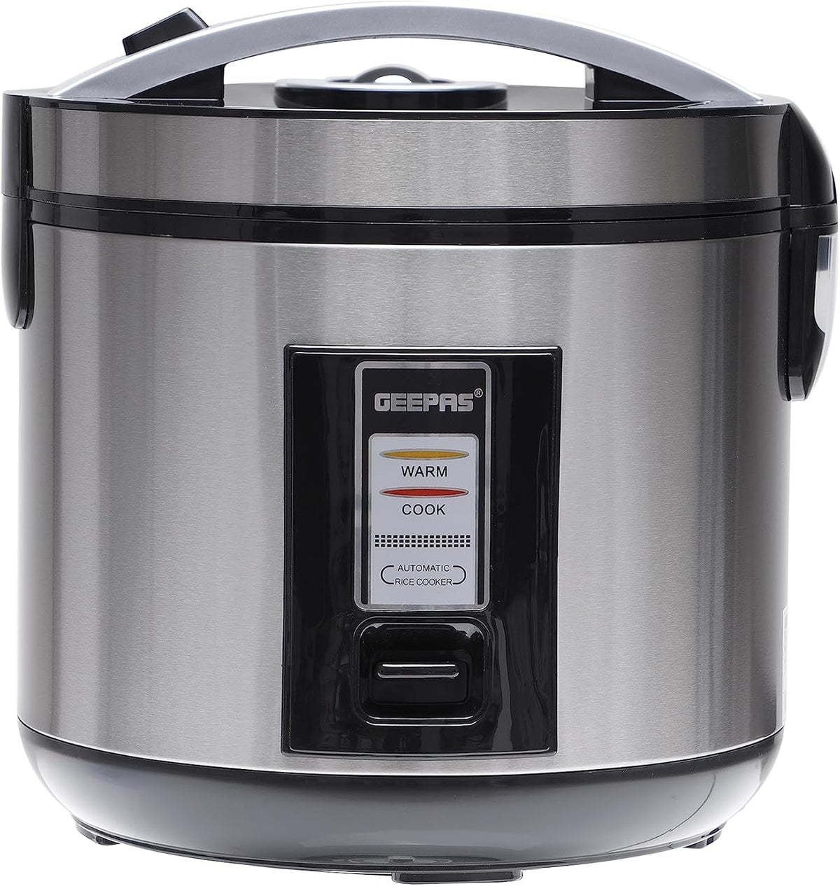 Geepas 1.8L Stainless Steel Rice Cooker- GRC4330| 700W, Non-Stick Inner Pot | Cook/Steam/Keep Warm Functions, Make Rice and Steam Healthy Vegetables | 2-Year Warranty