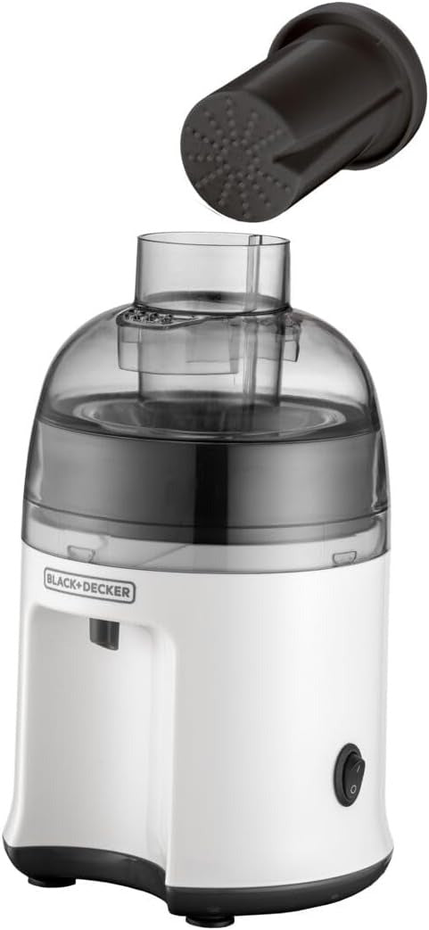 BLACK+DECKER Juicer Extractor, High-Powered 800W Motor, Stainless Steel Design, Large 1.7L Pulp Container, 1.1L Juice Collector, Dual Speed Control, XL Feeding Chute, Silver/Black - JE800-B5