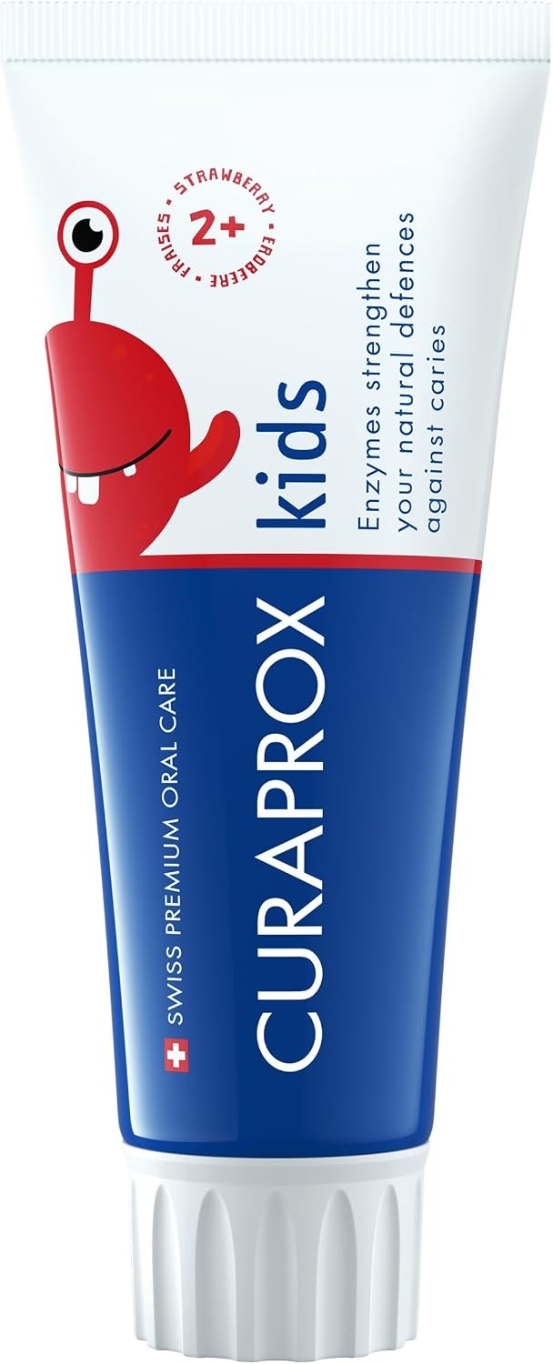 Curaprox Kids 2+ Years Toothpaste, Strawberry Flavor, 950ppm Fluoride, 60ml