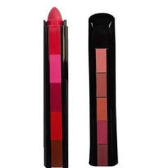 Huitich 5-in-1 matte lipstick set with five vibrant matte shades in sleek black packaging