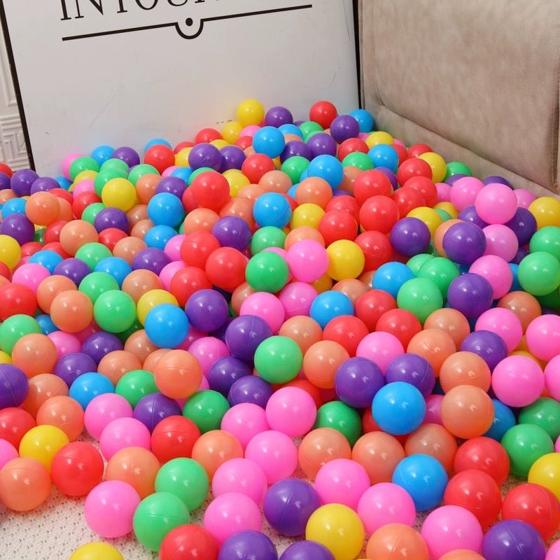 50-Piece Soft Ocean Pit Toy Balls Play Set Kids plastic pool balls without sharp edges multicolour set of 50 balls - Mumzar.com