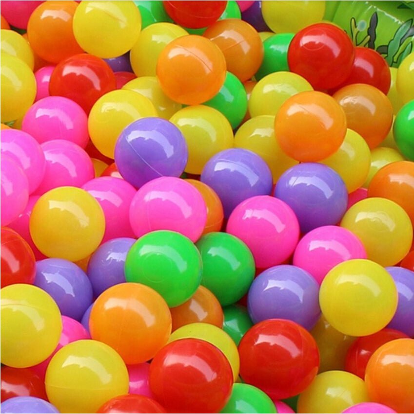 50-Piece Soft Ocean Pit Toy Balls Play Set Kids plastic pool balls without sharp edges multicolour set of 50 balls - Mumzar.com