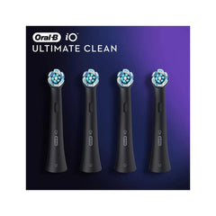 Oral-B iO Ultimate Clean Black Toothbrush Heads, Pack of 4 Counts