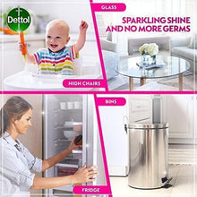 Dettol Power all purpose cleaner promo panel with home-cleaning icons and labels