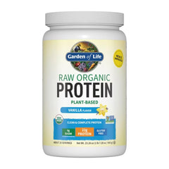 Garden of Life Raw Organic Protein Vanilla Powder, 20 Servings - Certified Vegan, Gluten Free, Organic, Non-Gmo, Plant Based Sugar Free Protein Shake With Probiotics & Enzymes, 4G Bcaas, 22G Protein