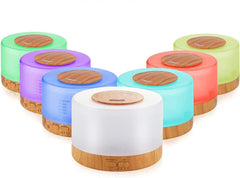Essential Oil Aroma Diffuser 700ml, Upgraded Aromatherapy Diffuser with 4 Timer and 7 Color Lights, Cool Mist Humidifier with Auto Shut-off Function, Diffuser for Home Bedroom Office