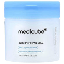 Medicube Zero Pore Pad Mild skincare pads, 70-count pouch packaging