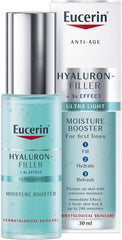 Eucerin Hyaluron Filler Anti-Aging Moisture Booster Face Gel Moisturizer with Hyaluronic Acid and Glycerin, Lightweight Formula, Plumps up Fine Lines, Immediate Hydration For All Skin Types, 30ml