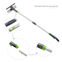 Limpiacristales extensible con pulverizador Amazon Basics, extensión de aluminio, de 1,25 m a 1,75 m