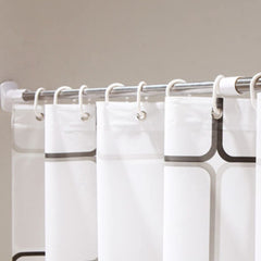 Transparent Shower Curtain, Square Printed Design, Eco-Friendly Waterproof Heavy Duty with Anti-Mold Grid for Bathroom and Bath Tub, 180x200cm