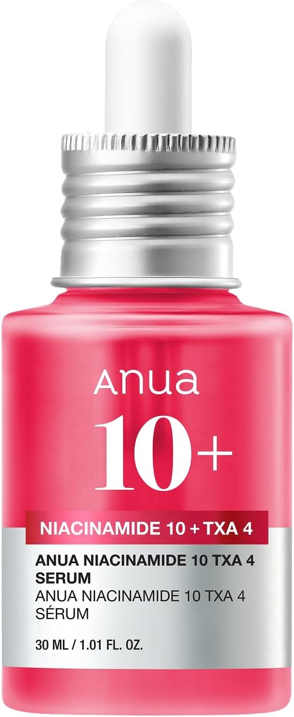 ANUA 10% Niacinamide+ 4% TXA Serum, Ceramide, Hyaluronic Acid, Tranexamic Acid, Vitamin B12 Natural color, Korean Glass Skin, Fragrance-Free, Dark Spot Serum, Korean Skincare
