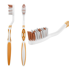 SIGNAL Triple Protection Toothbrush, Cleans Teeth & Massages Gums, Medium, Gentle Plaque Removal, 1 PC (Assorted)