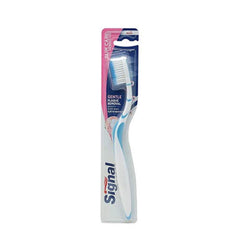 SIGNAL Triple Protection Toothbrush, Cleans Teeth & Massages Gums, Medium, Gentle Plaque Removal, 1 PC (Assorted)
