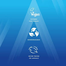 Vegan and cruelty-free symbols on Astonish bottle packaging