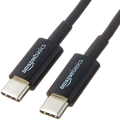 كابل شاحن سريع من USB-C إلى USB-C 2.0، سرعة 480 ميجابت في الثانية، معتمد من USB-IF، لأجهزة Apple iPhone 15 وiPad وSamsung Galaxy والأجهزة اللوحية وأجهزة الكمبيوتر المحمولة، بطول 3 أقدام (0.9 متر)، أسود