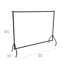 Perchero Amazon Basics para ropa, 1,82 x 1,52 m, color negro