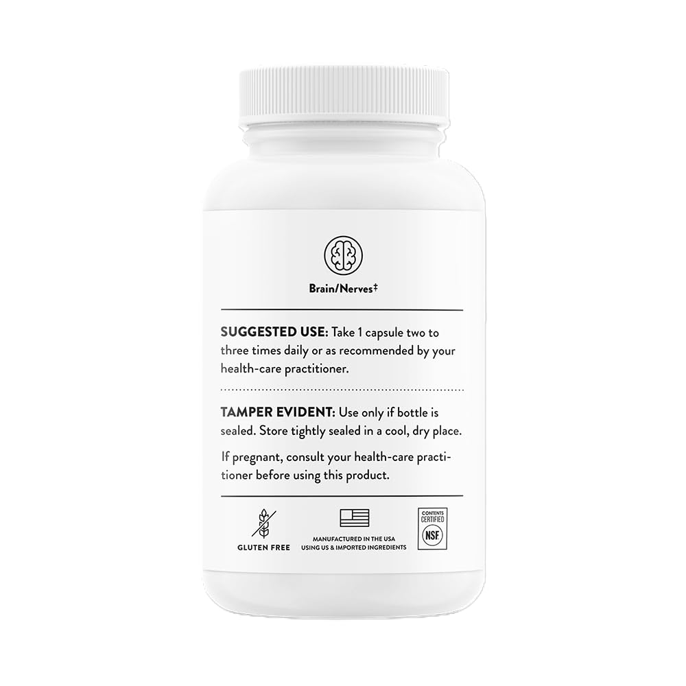THORNE Acetyl-L-Carnitine - 500 mg - Supports Brain Function and Healthy Nerve Sensations in the Hands and Feet - Gluten-Free, Soy-Free, Dairy-Free - 60 Capsules