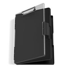 Hungry Writing Board with Storage, Black 8.5 x 11 Side Opening Nursing Binder, Heavy Duty with Dual Storage, Smooth Writing for Teachers and Classrooms, 13.3 x 9.4 x 1.5 Inches, Office and School Supplies