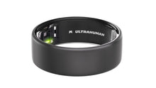 Matte black smart ring with interior ULTRAHUMAN logo and sensor windows