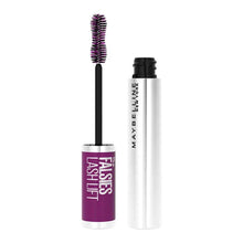 Black washable mascara with fuchsia-spiked wand and black cap