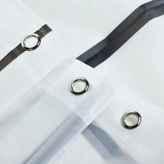 Transparent Shower Curtain, Square Printed Design, Eco-Friendly Waterproof Heavy Duty with Anti-Mold Grid for Bathroom and Bath Tub, 180x200cm