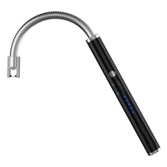 ولاعة قوسية، ولاعة إلكترونية بدون لهب مع مؤشر بطارية LED، ولاعة USB قابلة لإعادة الشحن ومقاومة للرياح والطقس للمطبخ والشواء والشموع والألعاب النارية وموقد الغاز