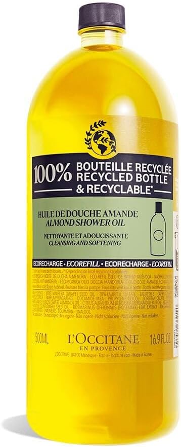 Eco-friendly almond bath oil, 500ml refill - Mumzar