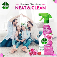 Dettol All Purpose Cleaner Spray Bottle, Rose Scent, 500 ml