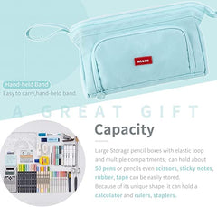HVOMO Pencil Case Large Capacity Pencil Pouch Handheld Pen Bag Cosmetic Portable Gift for Office School Teen Girl Boy Men Women Adult