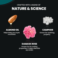 Himalaya desde 1930 Kajal 100% color negro natural fortificado con aceite de almendras y rosa de Damasco (2,7 g)