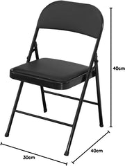 Silla plegable SKY-TOUCH con asientos acolchados, multifuncional, portátil, para el hogar, el comedor, la oficina, la pesca al aire libre, color negro