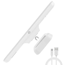 Rechargeable LED light bar with touch control and built-in magnet, white, slim profile