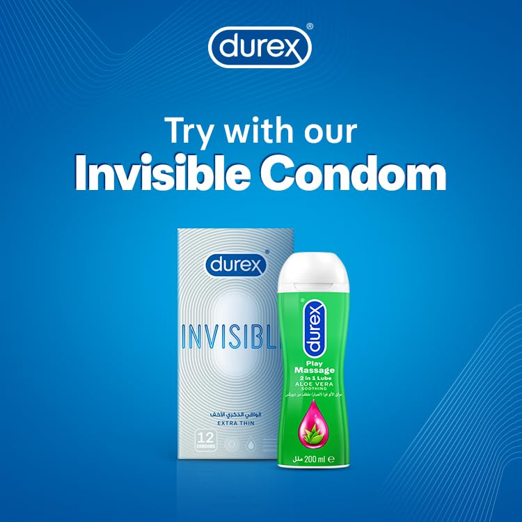 Durex Play Massage 2 in 1 Lubricant, Aloevera Soothing - 200 ml (Pack may vary)