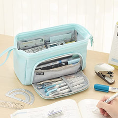 HVOMO Pencil Case Large Capacity Pencil Pouch Handheld Pen Bag Cosmetic Portable Gift for Office School Teen Girl Boy Men Women Adult