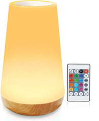 Touch Lamp, Night Light Bedroom Bedside Lamp Dimmable Color Night Lamp with Touch Control Adjustable Brightness Remote Control for Bedroom, Kid's Room and Living Room, USB rechargeable