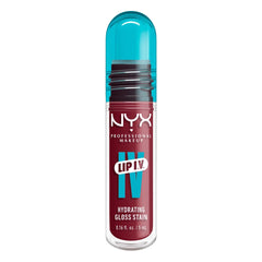 NYX Professional Makeup Lip IV Hydrating Gloss Stain, Lip Gloss, Up to 12HR Hydration, High Pigment, Wet Shine Finish, Bubblegum Burst