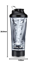 VOLTRX Premium Electric Protein Shaker Bottle, Made with Tritan - BPA Free - 24 oz Vortex Portable Mixer Cup/USB Rechargeable Shaker Cups for Protein Shakes, FDA Approved (Black)