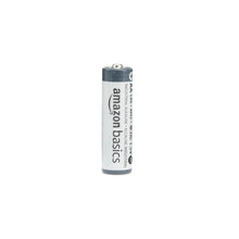 AA alkaline battery with gray and white wrapper text