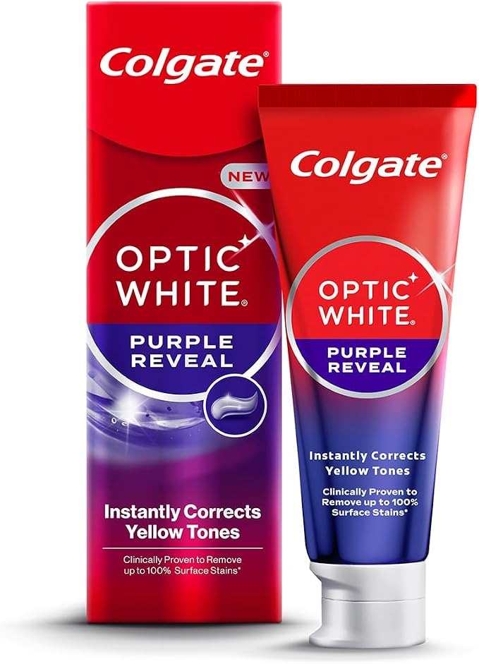 Colgate Toothpaste Optic White Purple Reveal, Whitening Toothpaste, 75 ml